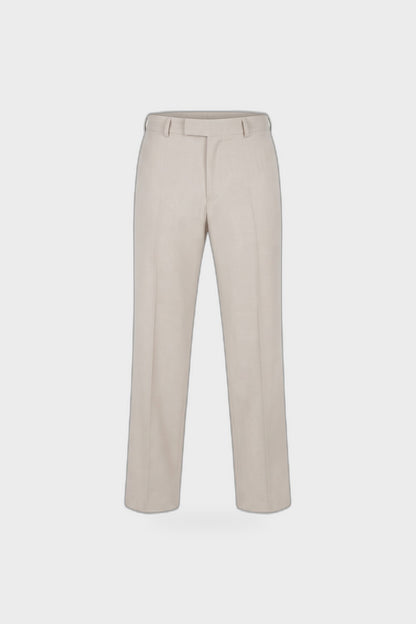 Men's High-Waist Suit Trousers | Wide Leg — Cream — product view