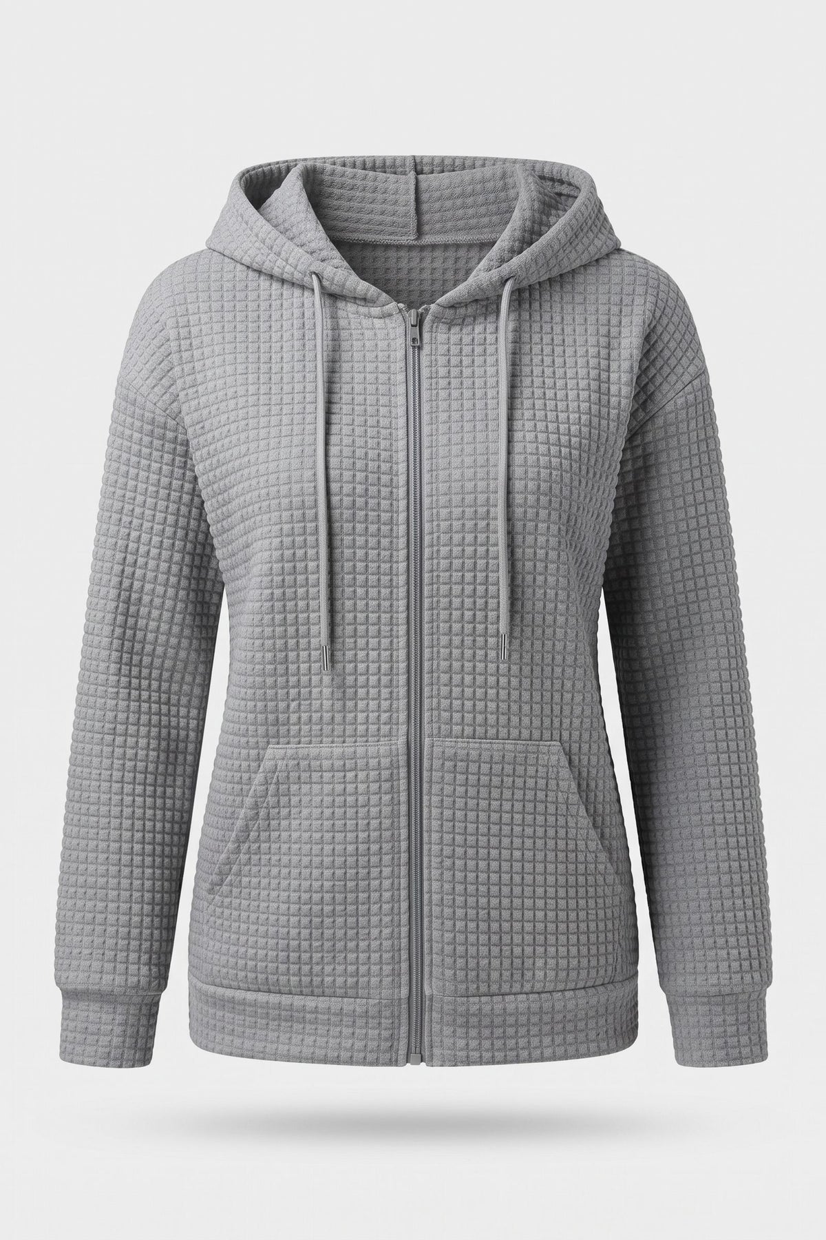 Women's Zip-Up Jacket | Hooded — Grey — packshot