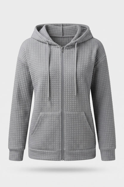 Women's Zip-Up Jacket | Hooded — Grey — packshot