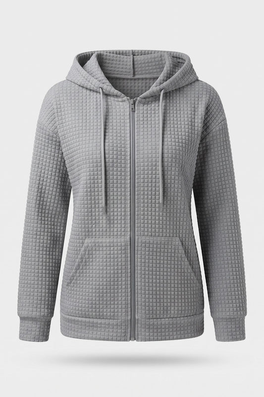 Women's Zip-Up Jacket | Hooded — Grey — packshot