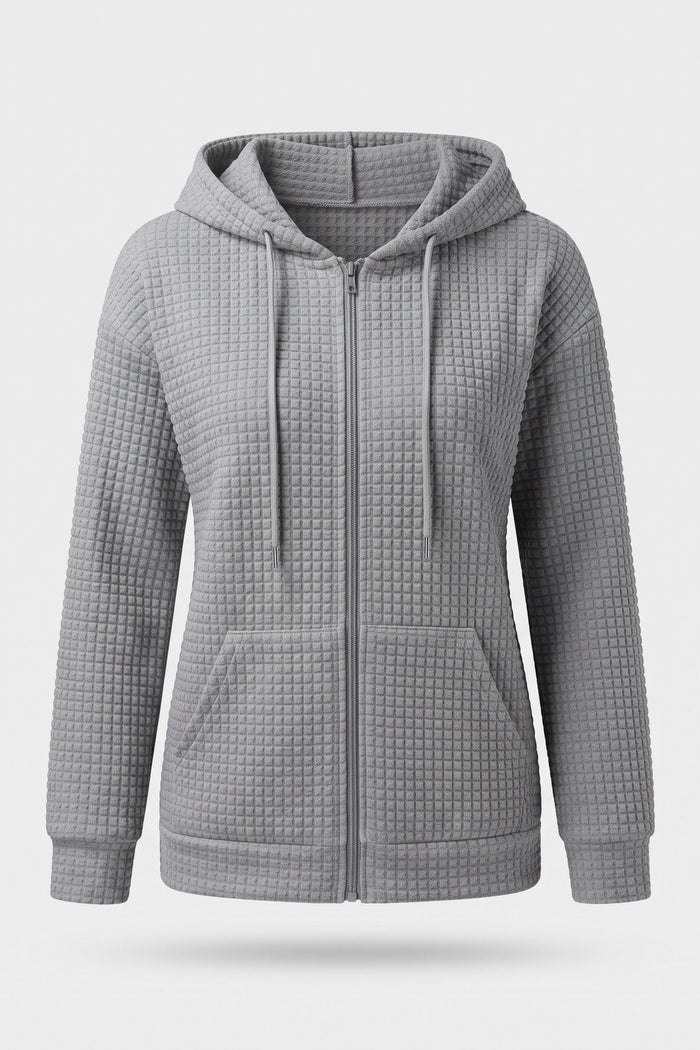 Women's Zip-Up Jacket | Hooded — Grey — packshot