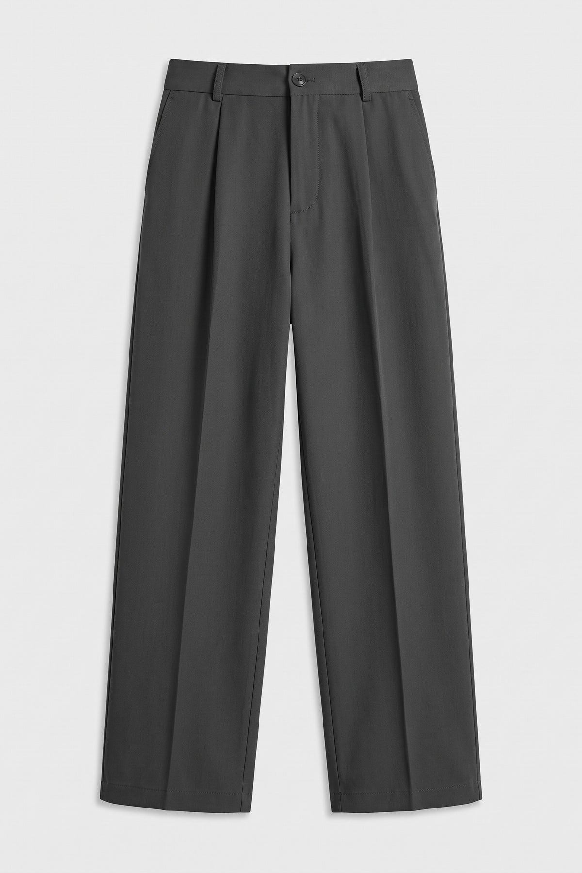 Men's High-Waist Suit Trousers | Wide Leg — Grey — packshot