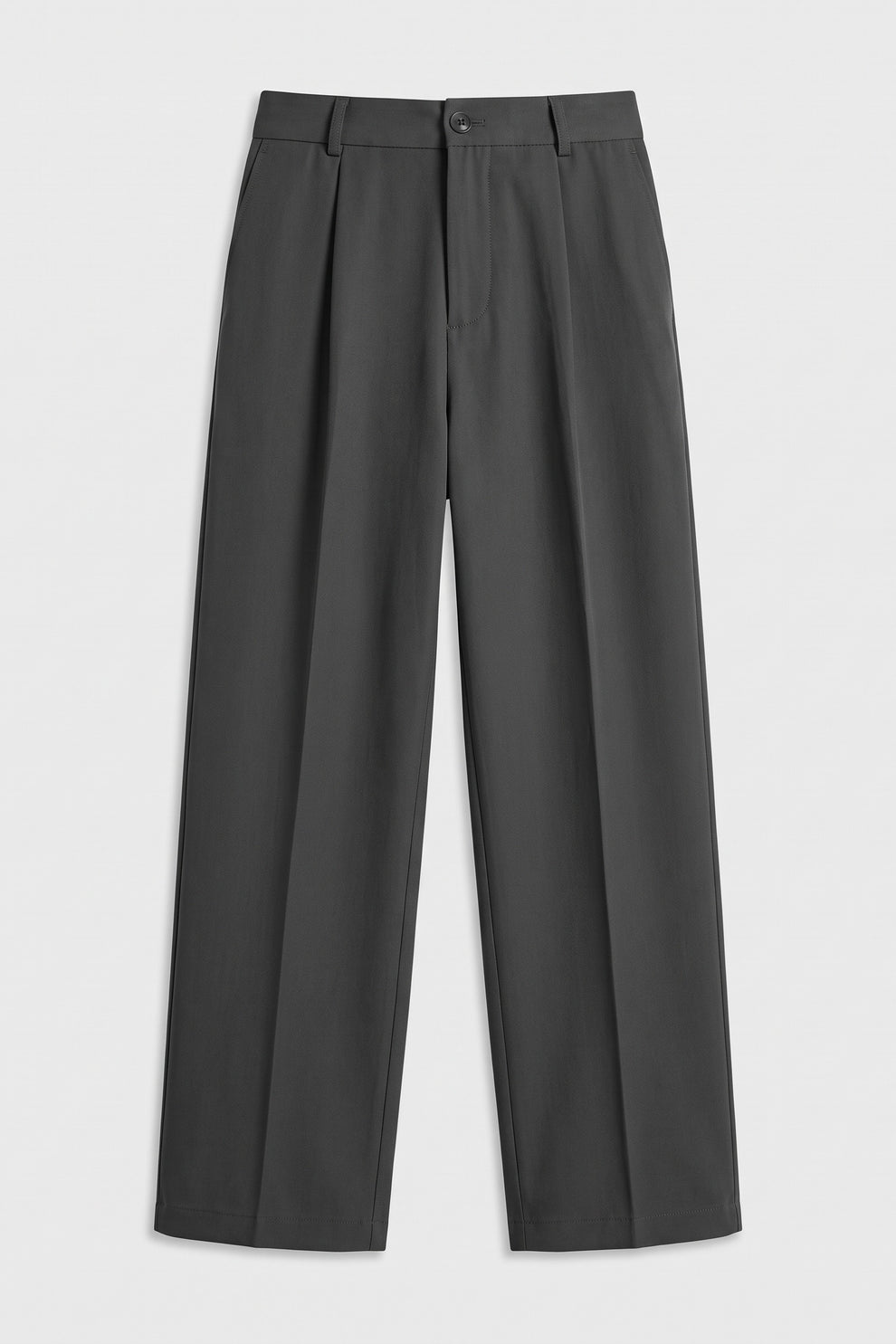 Men's High-Waist Suit Trousers | Wide Leg — Grey — packshot