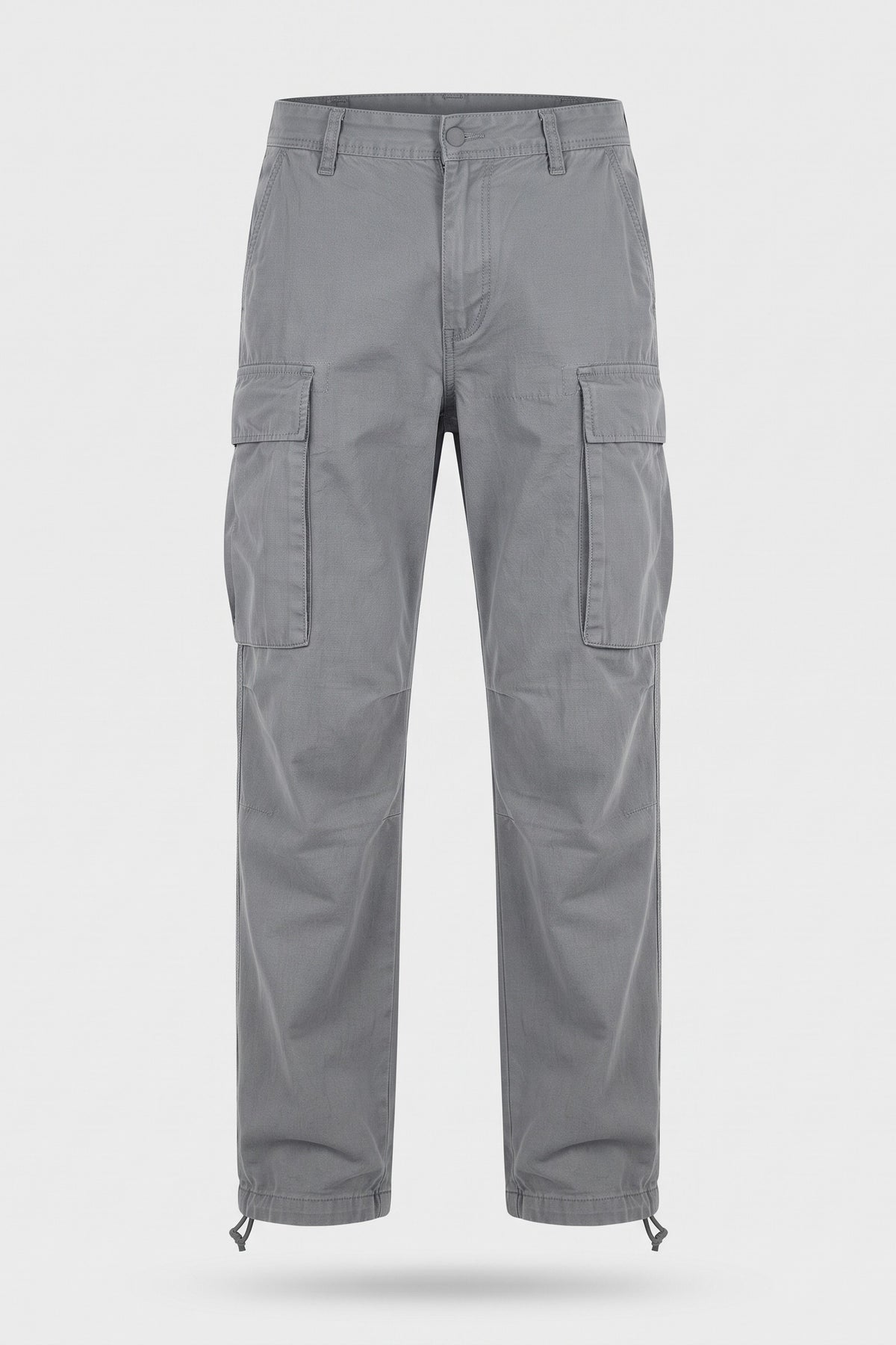 Men's Cargo Pants | Drawstring Ankle Cuffs — Grey — packshot