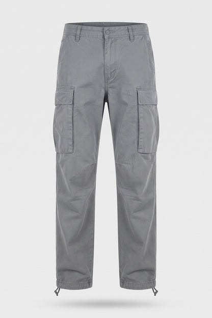 Men's Cargo Pants | Drawstring Ankle Cuffs — Grey — packshot