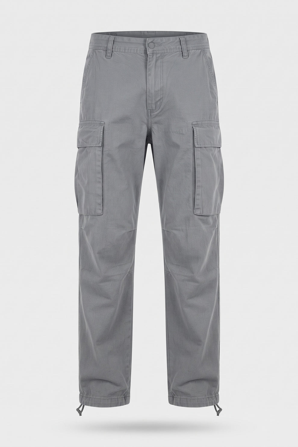 Men's Cargo Pants | Drawstring Ankle Cuffs — Grey — packshot