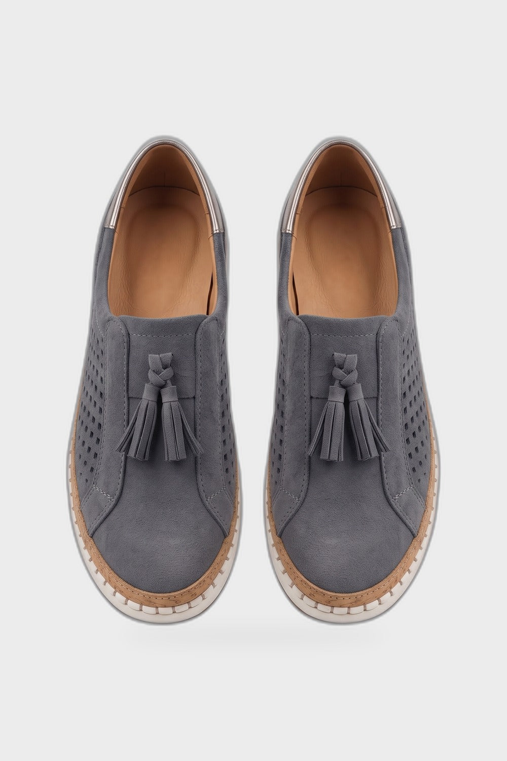 Women's Slip-On Sneaker | Tassel Detail — Grey — product view