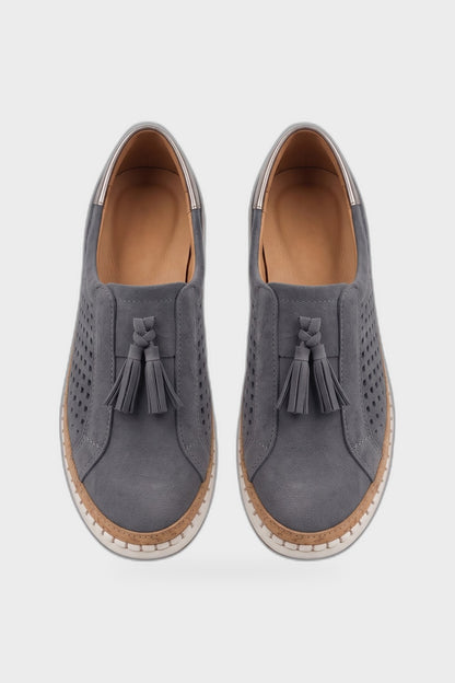 Women's Slip-On Sneaker | Tassel Detail — Grey — product view