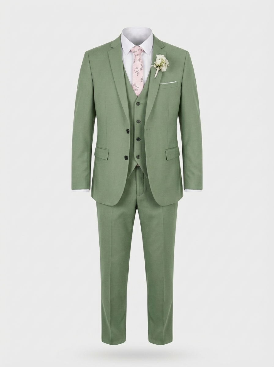 Men's 3-Piece Suit with Vest