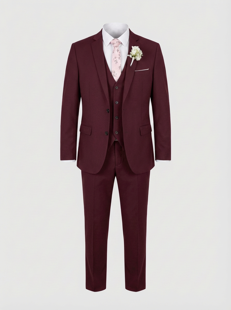 Men's 3-Piece Suit with Vest
