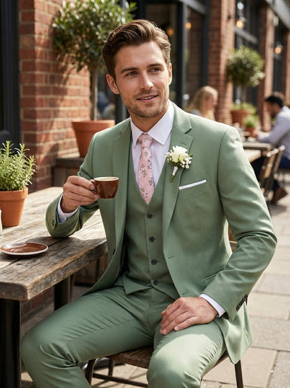 Men's 3-Piece Suit with Vest