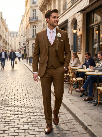Men's 3-Piece Suit with Vest