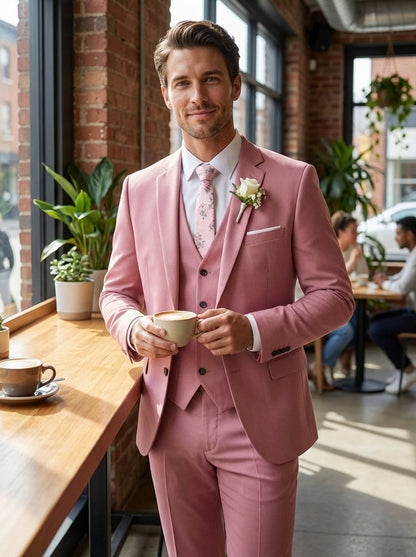 Men's 3-Piece Suit with Vest