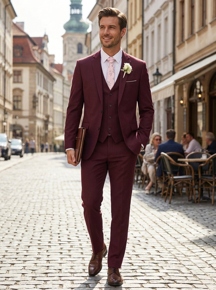 Men's 3-Piece Suit with Vest