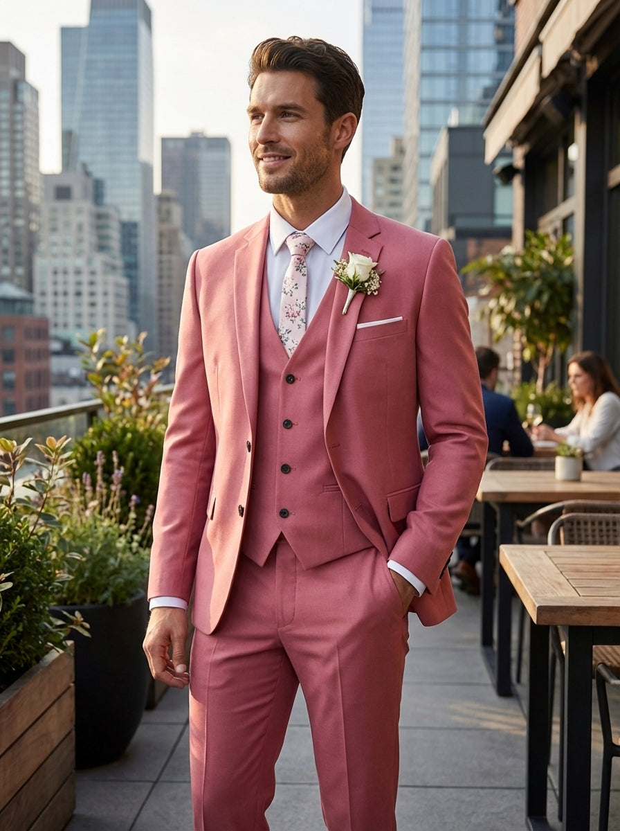 Men's 3-Piece Suit with Vest