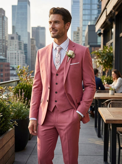 Men's 3-Piece Suit with Vest