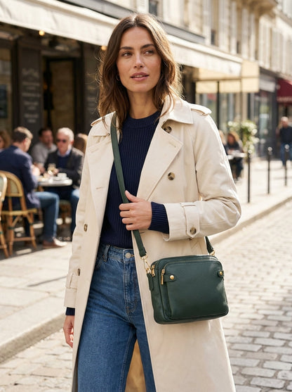 Women's Zippered Crossbody Bag