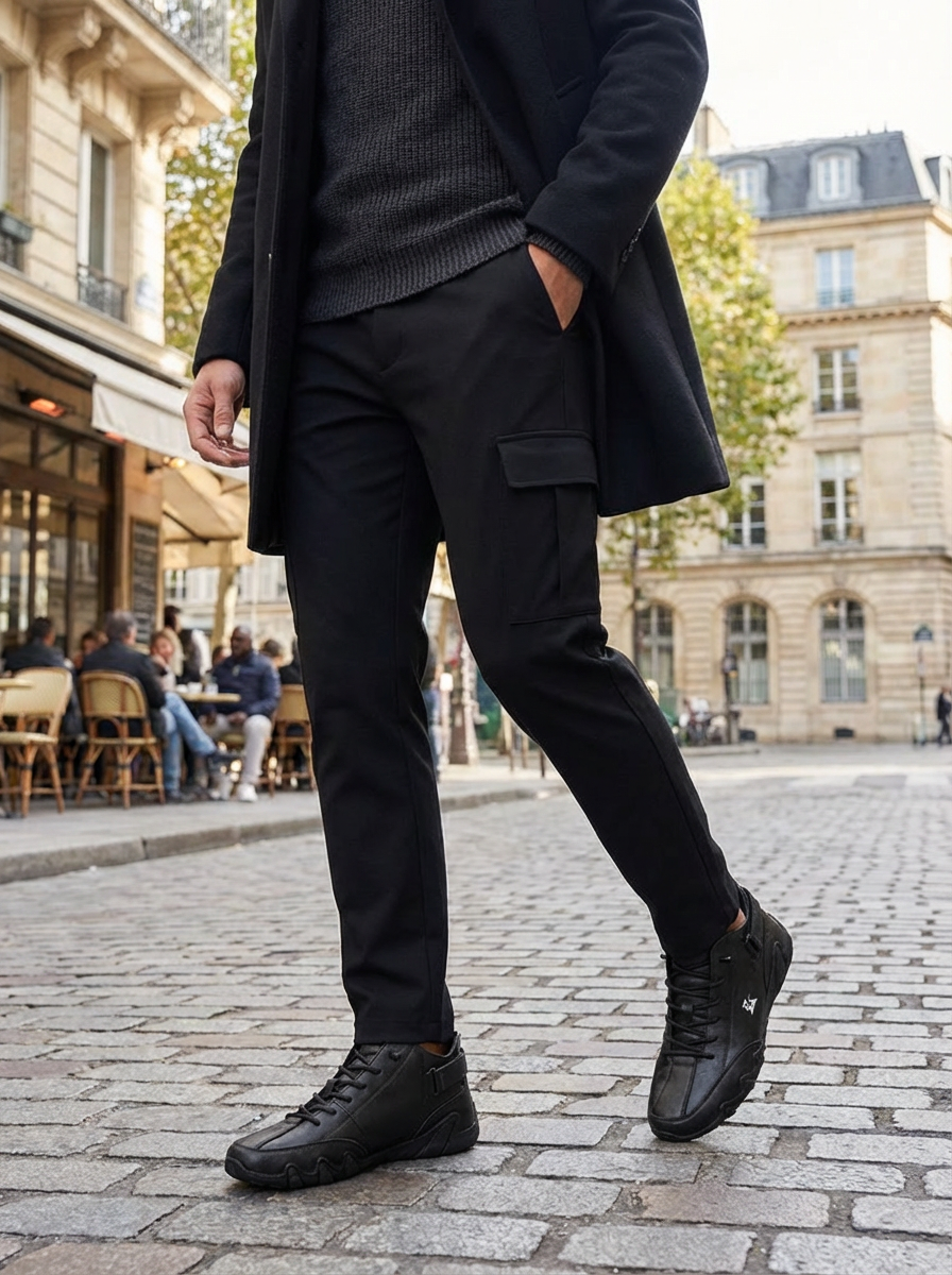 Men's Laced Sneakers with Profile Sole