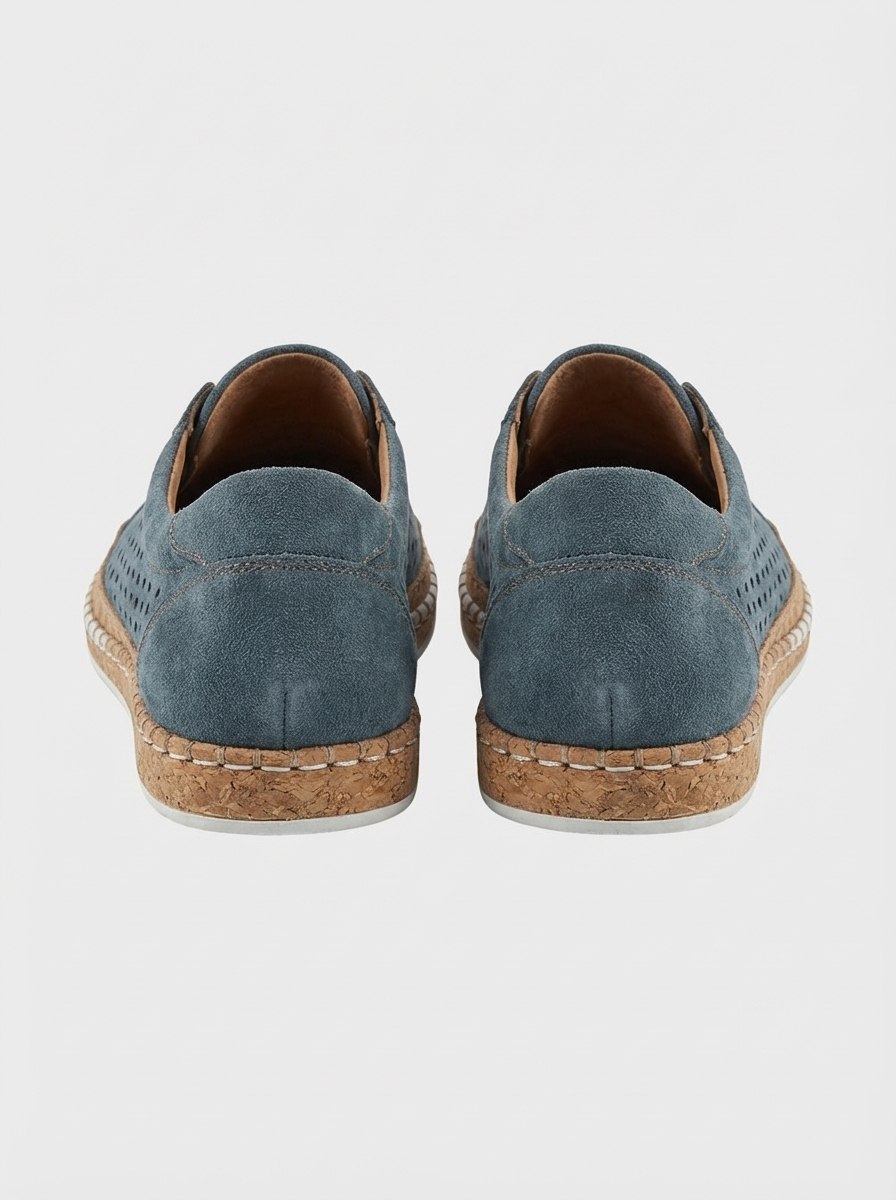 Women's Slip-On Shoes with Elastic Insert & Perforated Design