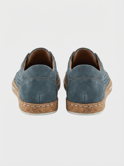 Women's Slip-On Shoes with Elastic Insert & Perforated Design