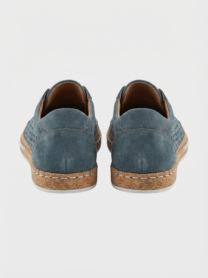 Women's Slip-On Shoes with Elastic Insert & Perforated Design
