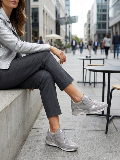 Women's Zip and Lace Sneakers