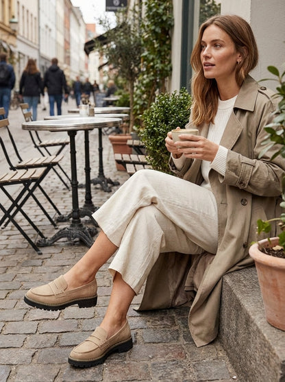 Women's Profile Sole Loafers with Decorative Tab