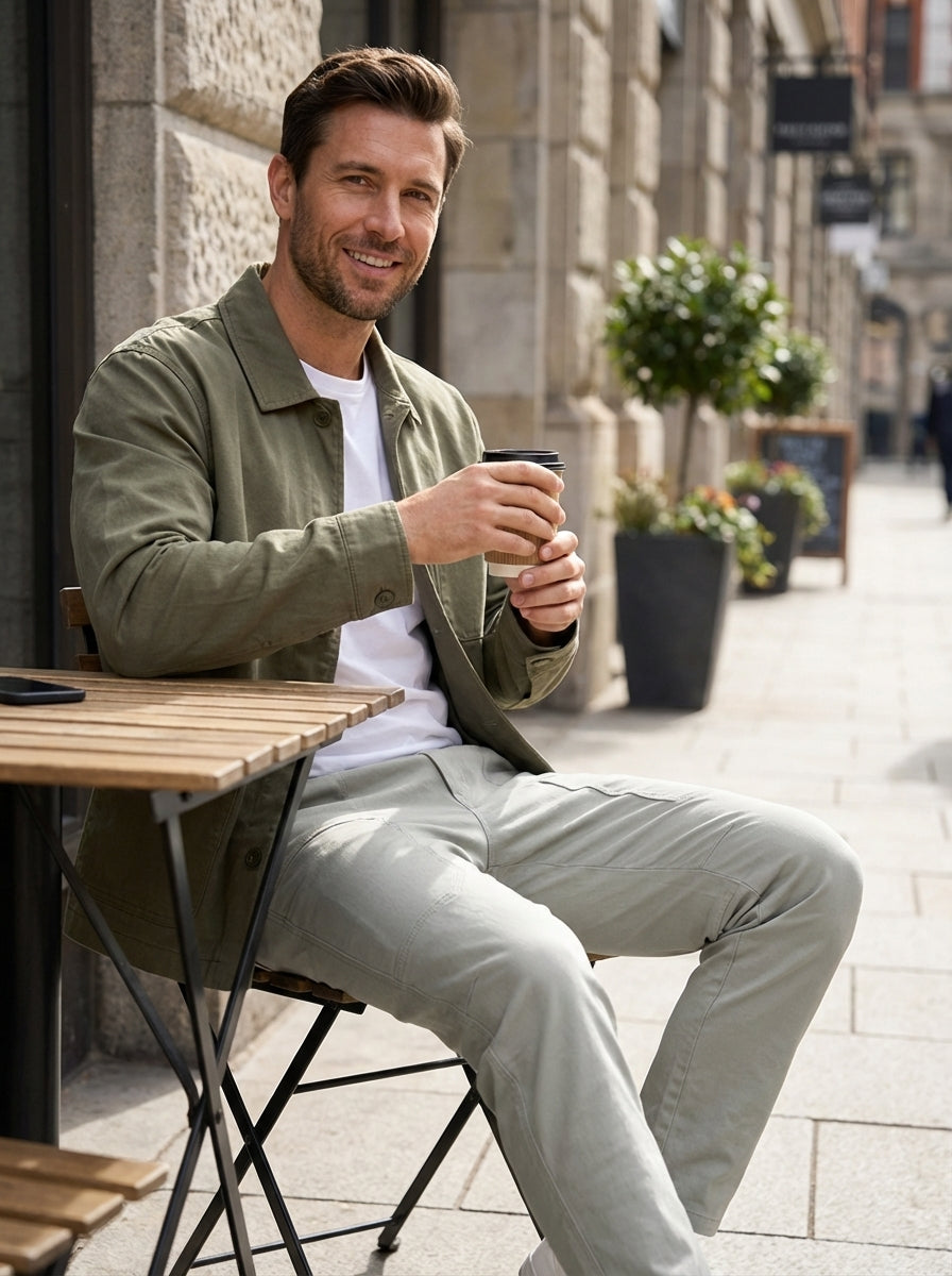 Men's Slim Fit Trousers with Pockets