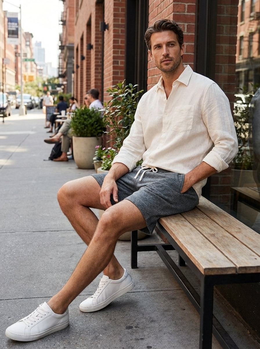 Men's Drawstring Waistband Sweat Shorts