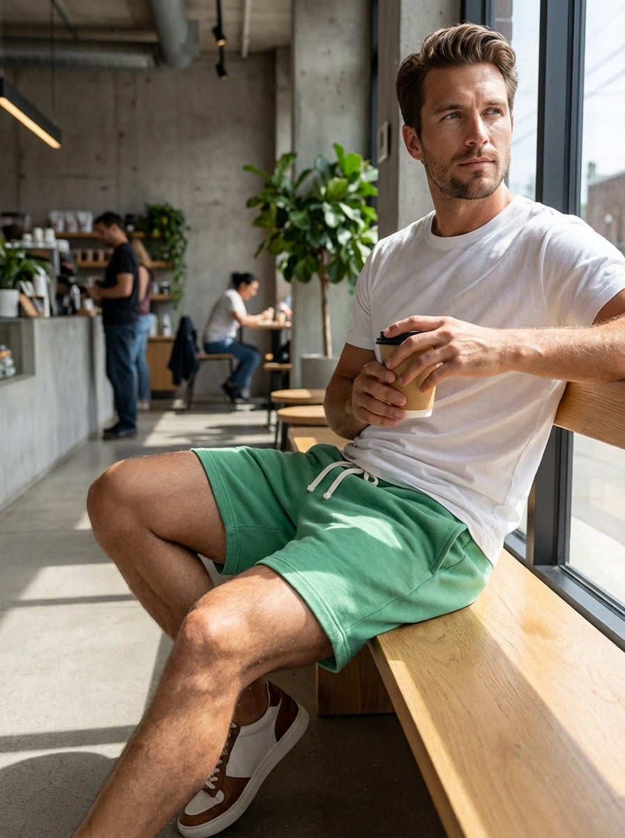 Men's Drawstring Waistband Sweat Shorts