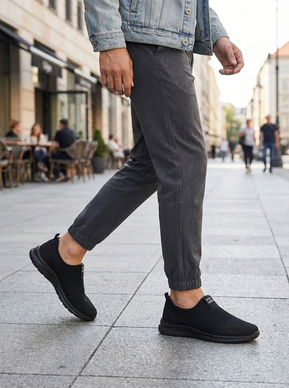 Men's Mesh Slip-On Sneakers with Profile Sole
