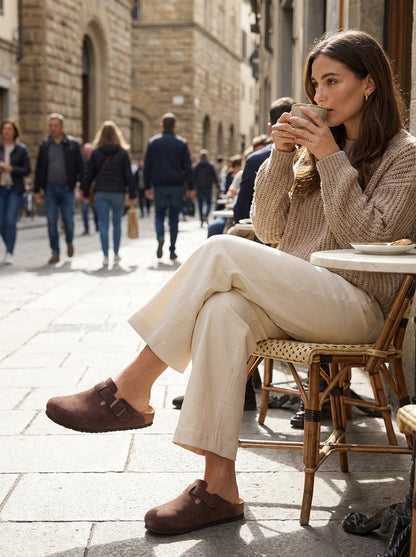 Women's Buckled Closed Clogs