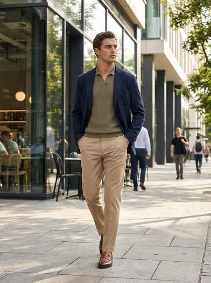 Slim Fit Men's Suit Trousers