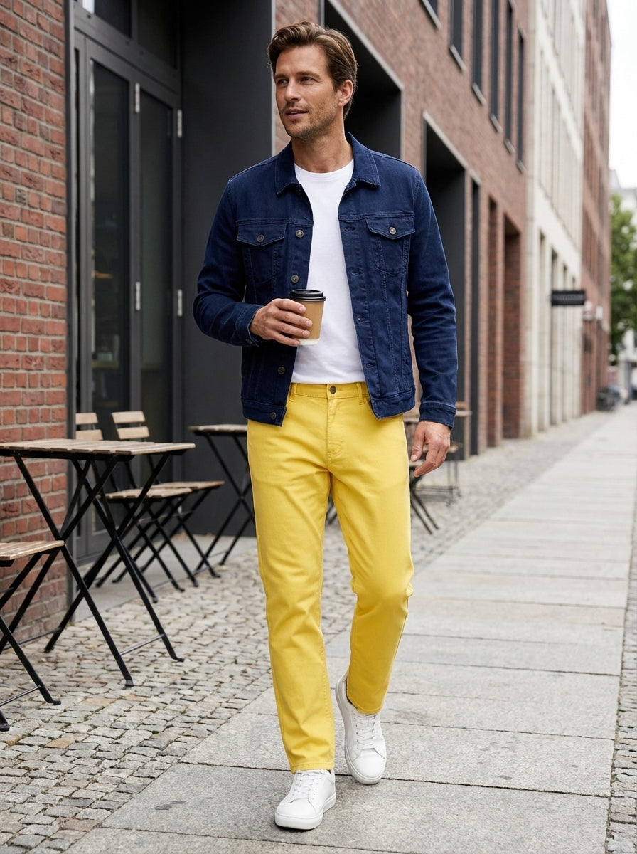 Men's Slim Fit Chino Pants with Pockets