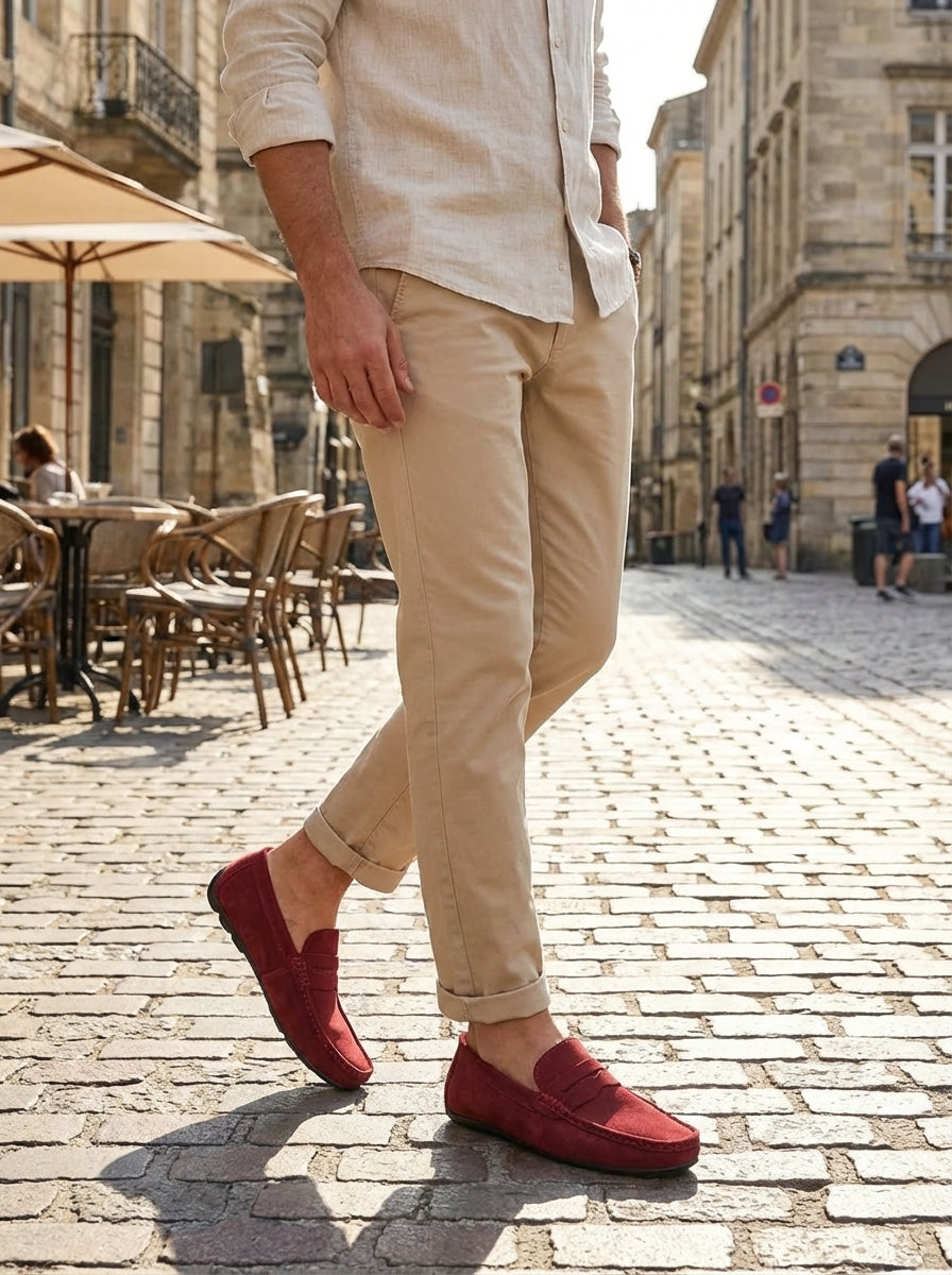 Men's Moccasin Stitch Slip-On Loafers