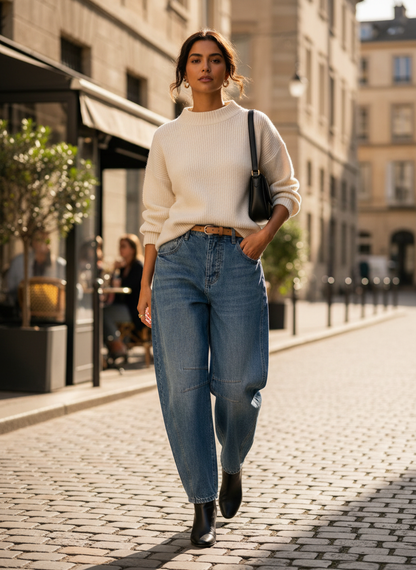 Women's High-Waisted Wide-Leg Jeans