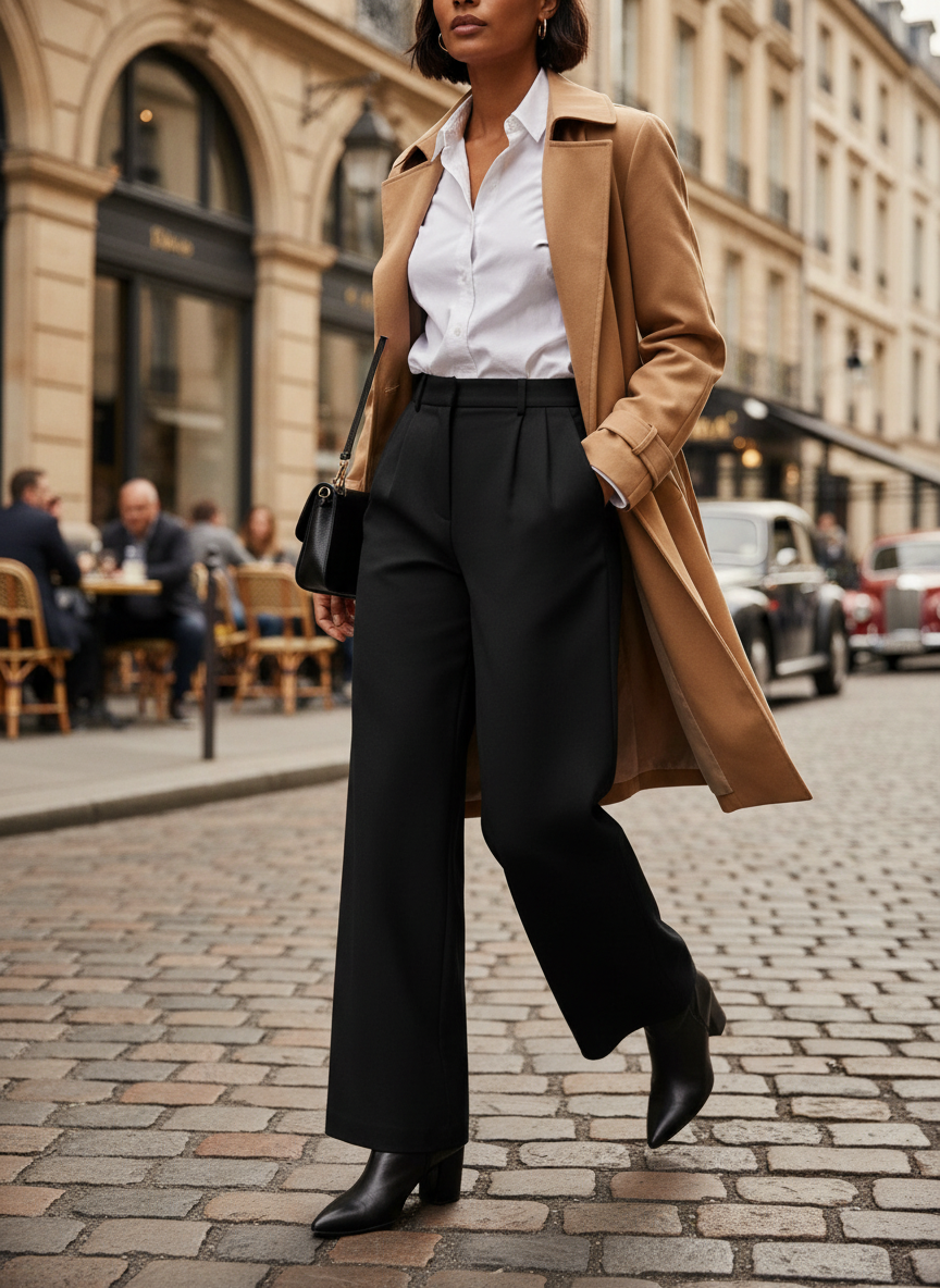 High-Waist Wide-Leg Trousers for Women