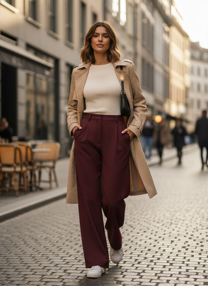 High-Waist Wide-Leg Trousers for Women