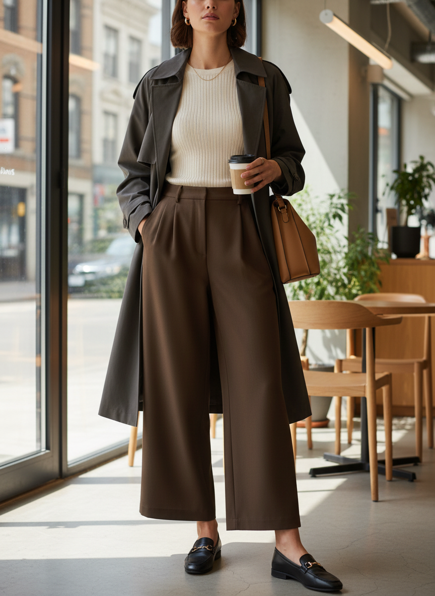 High-Waist Wide-Leg Trousers for Women