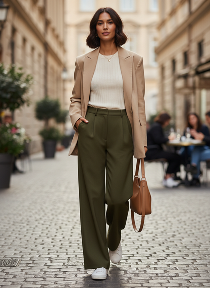 High-Waist Wide-Leg Trousers for Women