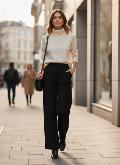 High-Waist Wide-Leg Trousers for Women
