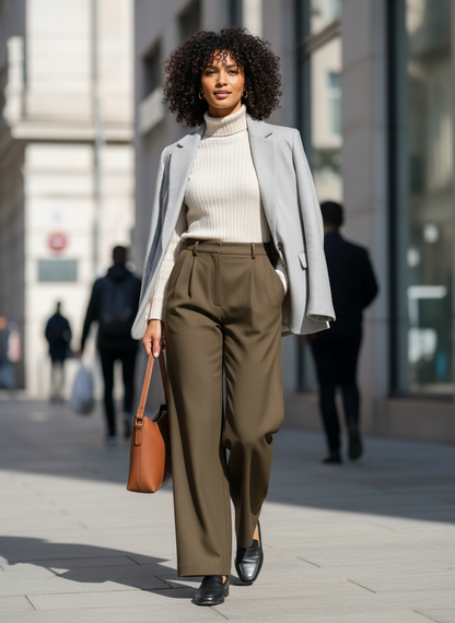 High-Waist Wide-Leg Trousers for Women
