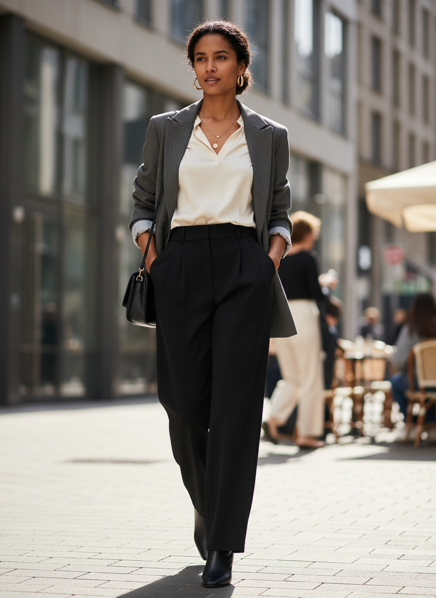 High-Waist Wide-Leg Trousers for Women