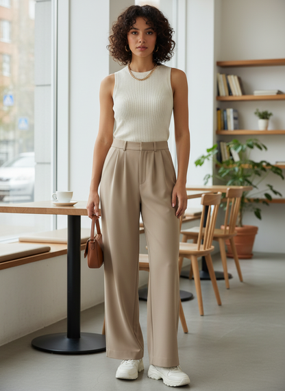 High-Waist Wide-Leg Trousers for Women