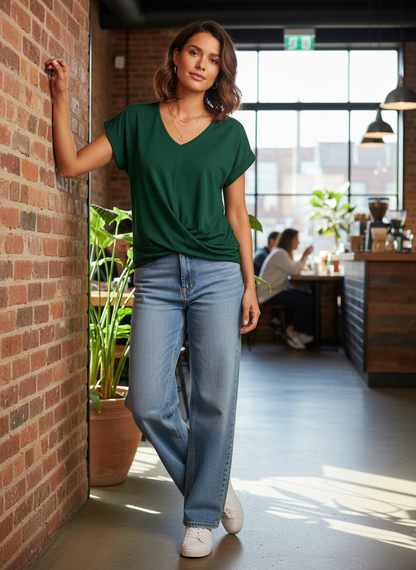 Women's Knot V-Neck T-Shirt
