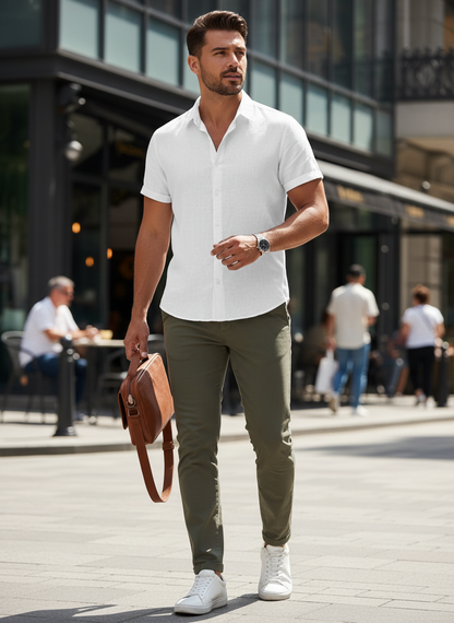 Men's Kent Collar Short Sleeve Shirt