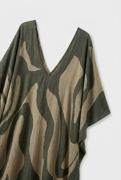 Women's Kaftan Maxi Dress | Deep V-Neck