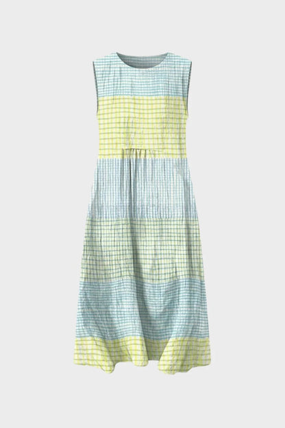 Women's Gingham Midi Dress | Tiered