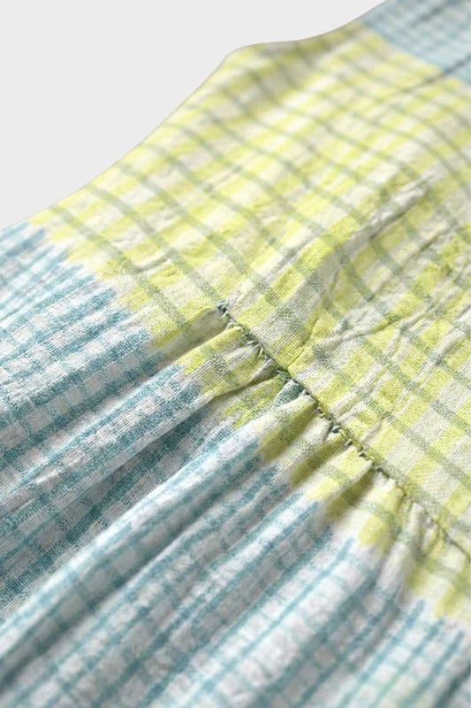 Women's Gingham Midi Dress | Tiered