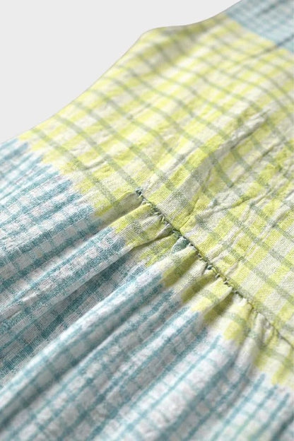 Women's Gingham Midi Dress | Tiered